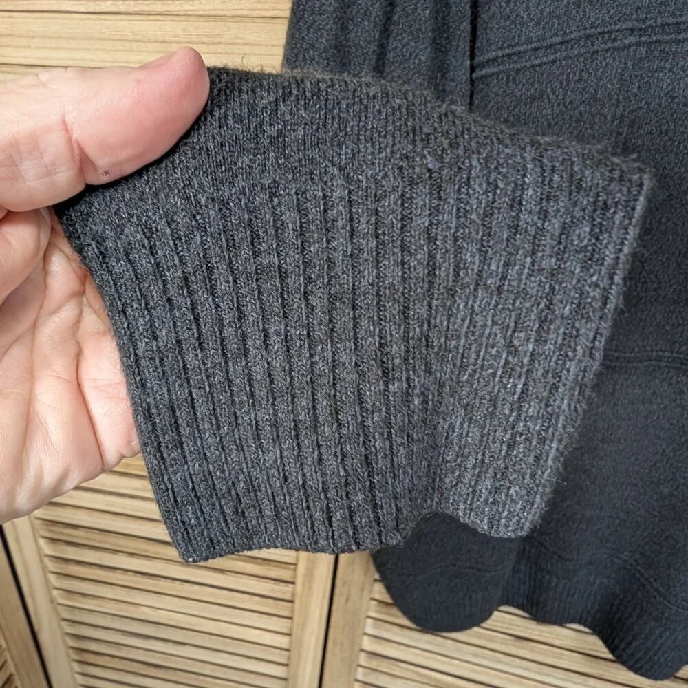 Geoffrey Beene Pullover Dark Gray Quarter-Zip Size XL